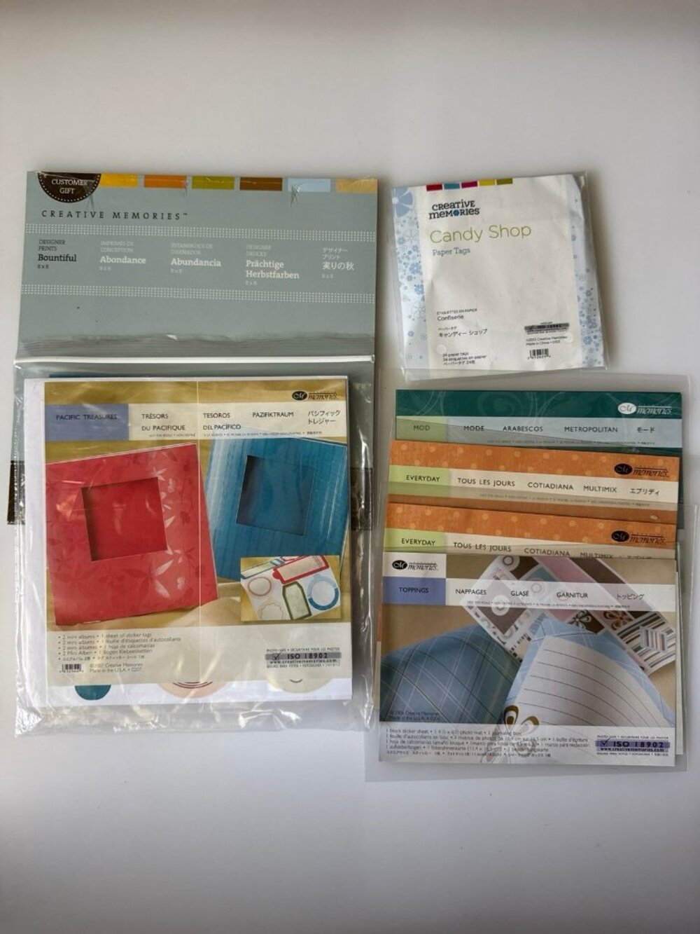 Creative Memories Scrapbooking Paper & Tags Lot of 7 new cardstock crafts